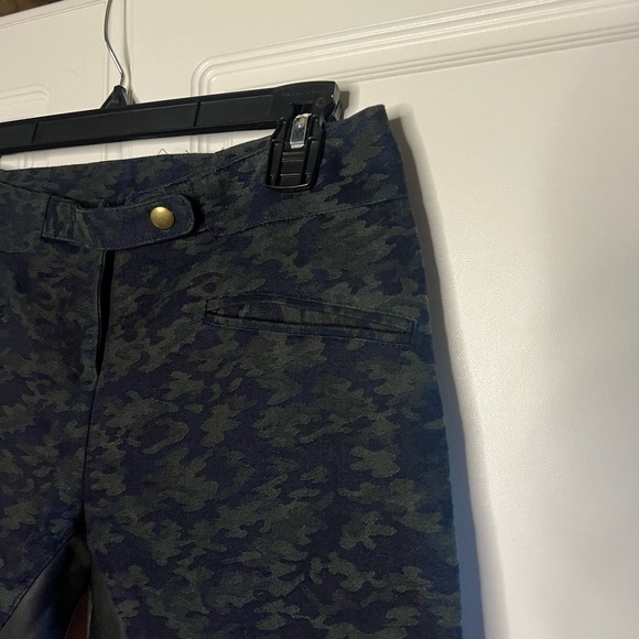 Roseanna Equestrian Inspired Made in France Camo Trousers with Leather Details - Picture 6 of 15